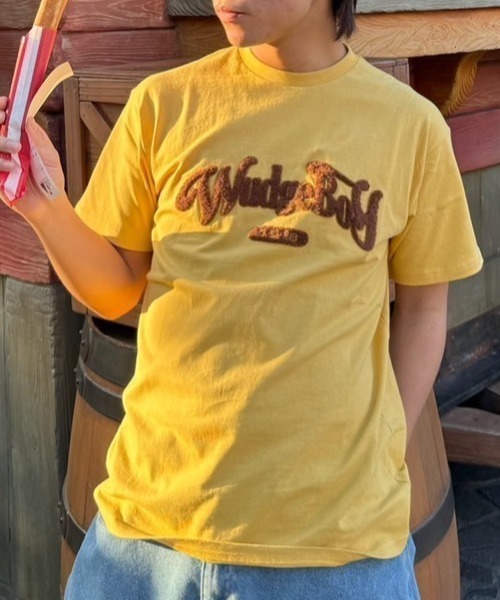 WudgeBoy（ワッジボーイ）の「Wudge Boy sagara ss tee（Tシャツ/カットソー・レディース・オフホワイト/杢グレー/ネイビー/マスタード/ブラウン・MEDIUM/LARGE/X-LARGE）」の5枚目の写真