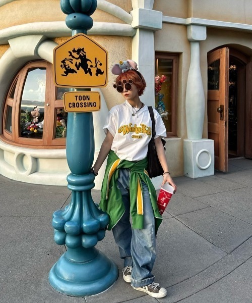 WudgeBoy（ワッジボーイ）の「Wudge Boy sagara ss tee（Tシャツ/カットソー・レディース・オフホワイト/杢グレー/ネイビー/マスタード/ブラウン・MEDIUM/LARGE/X-LARGE）」の8枚目の写真