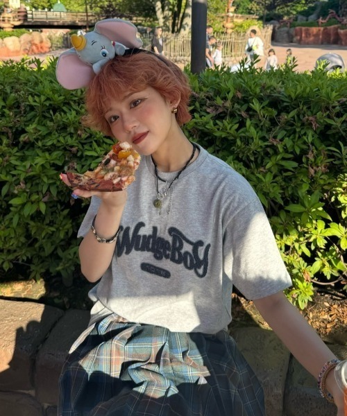 WudgeBoy（ワッジボーイ）の「Wudge Boy sagara ss tee（Tシャツ/カットソー・レディース・オフホワイト/杢グレー/ネイビー/マスタード/ブラウン・MEDIUM/LARGE/X-LARGE）」の20枚目の写真
