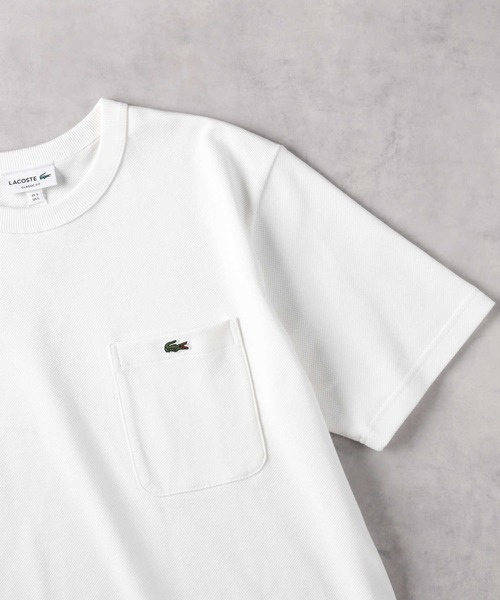 LACOSTE(ラコステ)の「LACOSTE(ラコステ)カノコポケTシャツ(Tシャツ/カットソー・メンズ・オフホワイト/ダークベージュ/ブラック・S/M/L)」の8枚目の写真