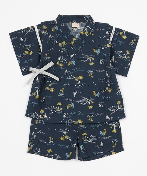 petit main(プティマイン)の「boysアソート甚平(浴衣・キッズ・アイボリー/ネイビー/ライトブルー/マルチ・80cm/90cm/100cm/110cm/120cm/130cm)」の3枚目の写真