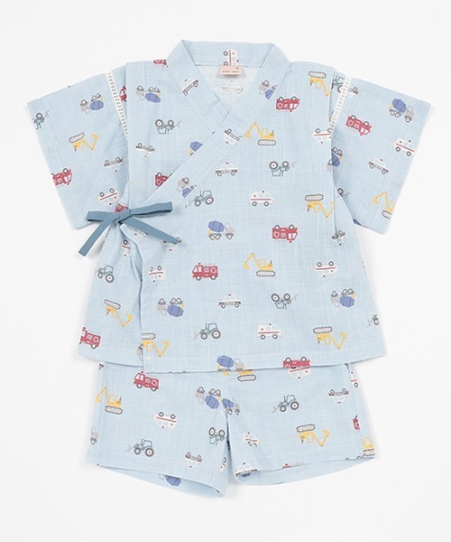 petit main(プティマイン)の「boysアソート甚平(浴衣・キッズ・アイボリー/ネイビー/ライトブルー/マルチ・80cm/90cm/100cm/110cm/120cm/130cm)」の2枚目の写真