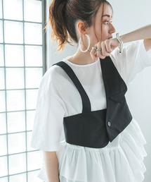 ショートアシンメトリービスチェベスト