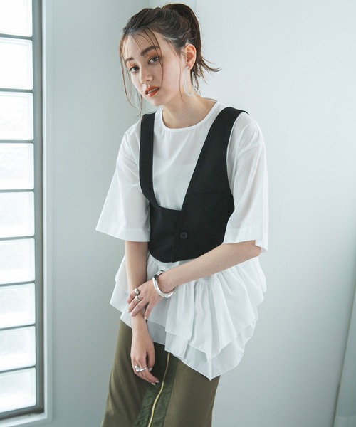 bohmal(ボマール)の「ショートアシンメトリービスチェベスト(ベスト・レディース・ブラック・FREE)」の6枚目の写真
