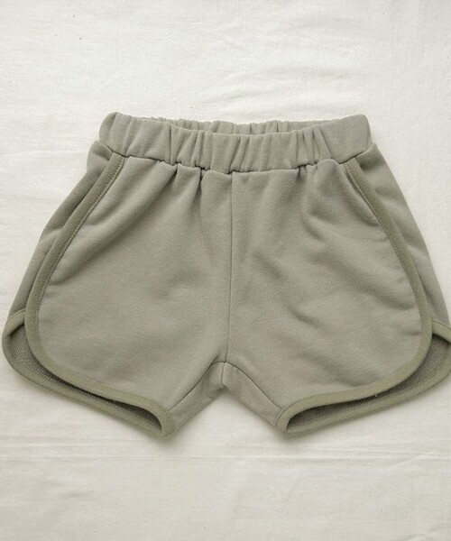 aBity select(アビティセレクト)の「スウェットブルマ / パイピングショートパンツ(スウェットパンツ・キッズ・グリーン/サックスブルー/ピンク・90/100)」の2枚目の写真
