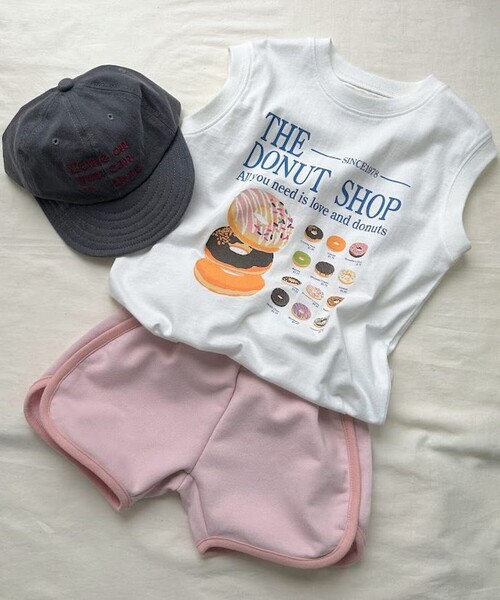 aBity select(アビティセレクト)の「スウェットブルマ / パイピングショートパンツ(スウェットパンツ・キッズ・グリーン/サックスブルー/ピンク・90/100)」の7枚目の写真