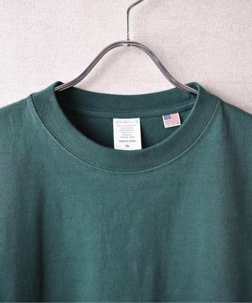 CROSS & STITCH（クロスステッチ）の「【FEW1】【CROSS & STITCH/クロスアンドステッチ】8.1oz USAコットン Tシャツ（Tシャツ/カットソー・メンズ・サンドベージュ/ナチュラル/ダークグリーン/ブラック/ホワイト・MEDIUM/LARGE/X-LARGE）」の21枚目の写真