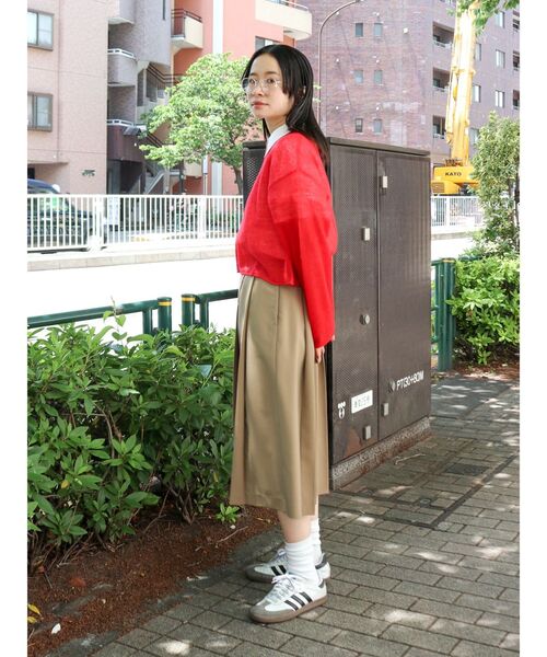 Ungrid（アングリッド）の「ミドル丈プリーツスカート（スカート・レディース・キャメル/グレー・FREE）」の6枚目の写真