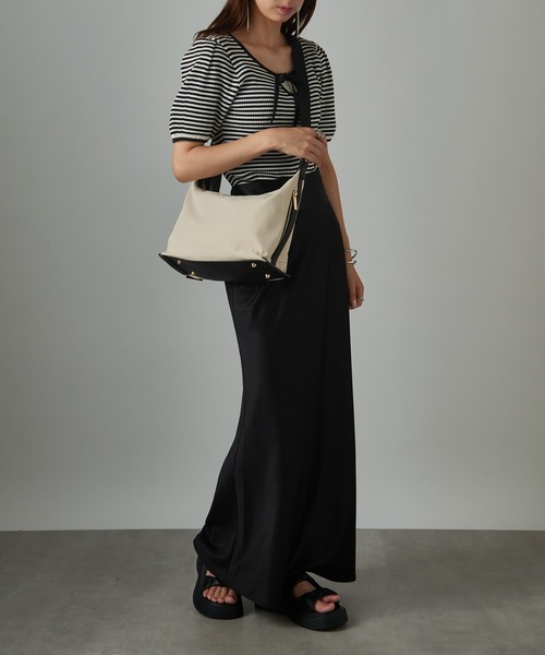 MIAN （ミアン）の「【MIAN】ナイロンショルダーバッグ / 2241-158-1（ショルダーバッグ・レディース・ブラック/ホワイト・FREE）」の15枚目の写真