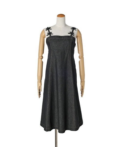 F i.n.t（フィント）の「プチリボンデニムキャミワンピース/fint（ワンピース・レディース・オフホワイト/ブラック・FREE）」の21枚目の写真