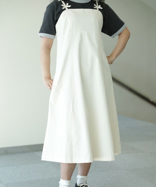 F i.n.t（フィント）の「プチリボンデニムキャミワンピース/fint（ワンピース・レディース・オフホワイト/ブラック・FREE）」の10枚目の写真