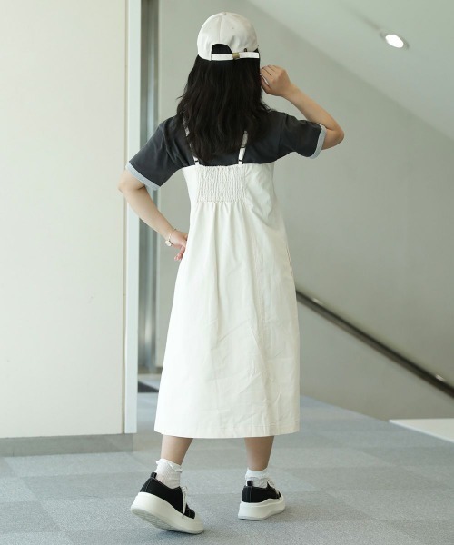 F i.n.t（フィント）の「プチリボンデニムキャミワンピース/fint（ワンピース・レディース・オフホワイト/ブラック・FREE）」の8枚目の写真