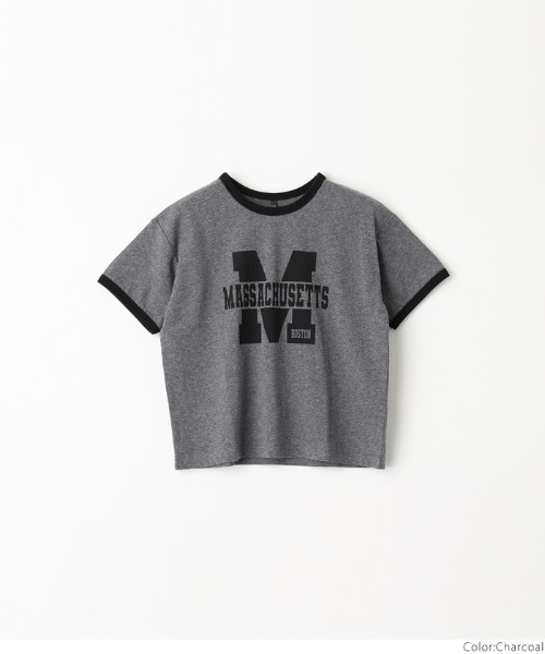 セール】キッズ カレッジリンガーTシャツ（Tシャツ/カットソー