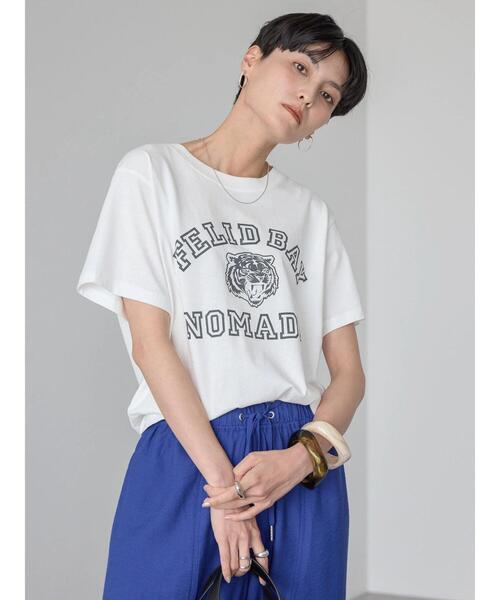AMERICAN HOLIC(アメリカンホリック)の「TIGERカットTEE(Tシャツ/カットソー・レディース・ネイビー/チャコールグレー/グリーン/アイボリー・M/L)」の10枚目の写真