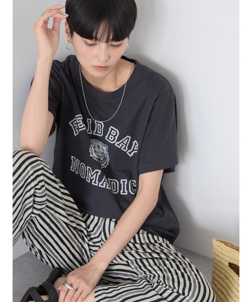 AMERICAN HOLIC(アメリカンホリック)の「TIGERカットTEE(Tシャツ/カットソー・レディース・ネイビー/チャコールグレー/グリーン/アイボリー・M/L)」の8枚目の写真
