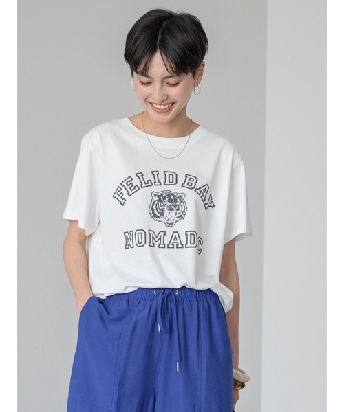 AMERICAN HOLIC(アメリカンホリック)の「TIGERカットTEE(Tシャツ/カットソー・レディース・ネイビー/チャコールグレー/グリーン/アイボリー・M/L)」の9枚目の写真