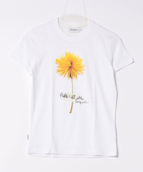 Desigual(デシグアル)の「花柄の半袖Tシャツ(シャツ/ブラウス・レディース・ホワイト・S/M/L/XL/XS)」の2枚目の写真
