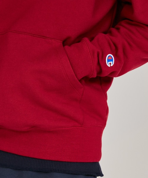 Champion(チャンピオン)の「【Champion/チャンピオン】メンズ ベーシック フーデッドスウェットシャツ(パーカー・メンズ・ネイビー/バーガンディー/オフホワイト/ブラック系その他/グレー・LARGE/MEDIUM/SMALL/X-LARGE)」の11枚目の写真