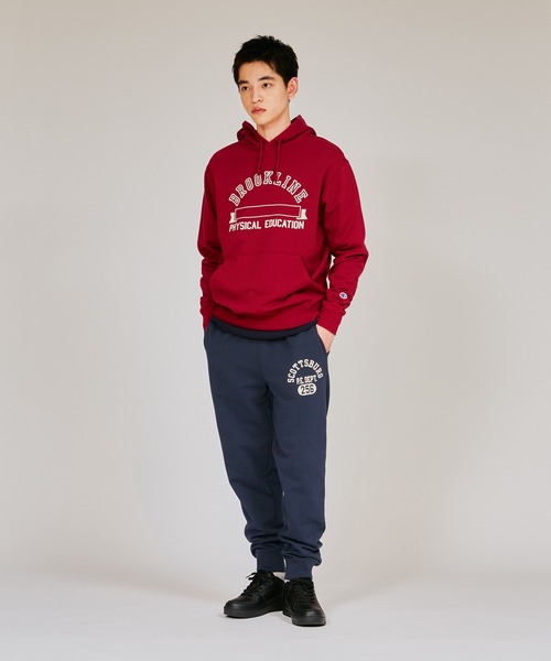 Champion(チャンピオン)の「【Champion/チャンピオン】メンズ ベーシック フーデッドスウェットシャツ(パーカー・メンズ・ネイビー/バーガンディー/オフホワイト/ブラック系その他/グレー・LARGE/MEDIUM/SMALL/X-LARGE)」の9枚目の写真