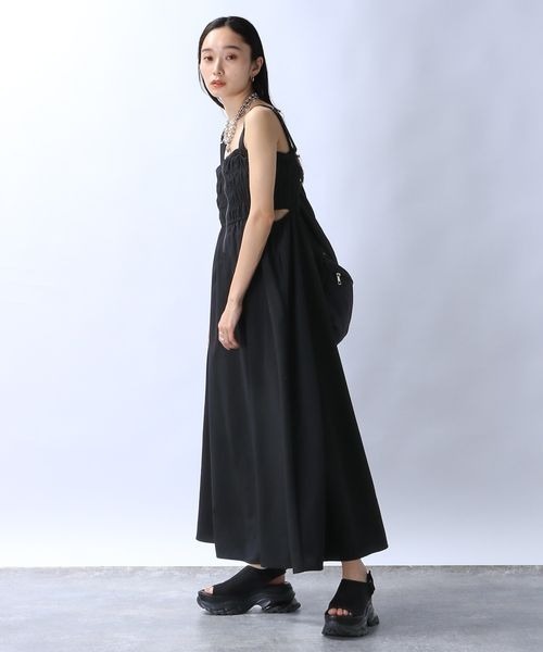 JEANASIS（ジーナシス）の「フロントZIPシャーリングワンピース/135698