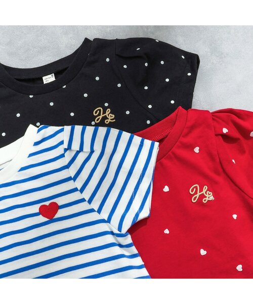 apres les cours（アプレレクール）の「裾スカラップTシャツ（Tシャツ/カットソー・キッズ・ブラック/その他2/アイボリー/レッド・100/90/80/120/130/110/140）」の9枚目の写真