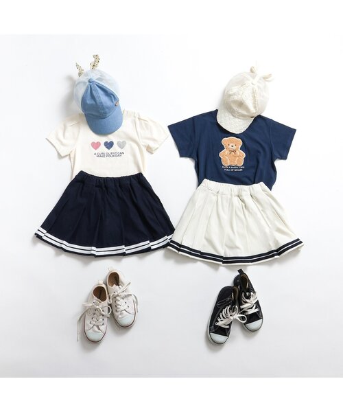 apres les cours（アプレレクール）の「裾スカラップTシャツ（Tシャツ/カットソー・キッズ・ブラック/その他2/アイボリー/レッド・100/90/80/120/130/110/140）」の12枚目の写真