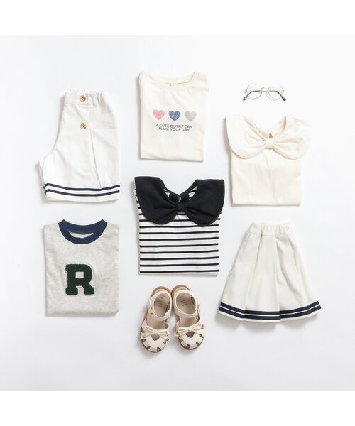 apres les cours（アプレレクール）の「裾スカラップTシャツ（Tシャツ/カットソー・キッズ・ブラック/その他2/アイボリー/レッド・100/90/80/120/130/110/140）」の14枚目の写真