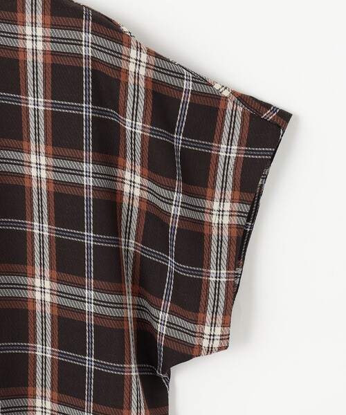 組曲（クミキョク）の「シアーツイルチェック フリルブラウス（シャツ/ブラウス・レディース・ネイビー系3/ブラウン系3・2/3）」の14枚目の写真