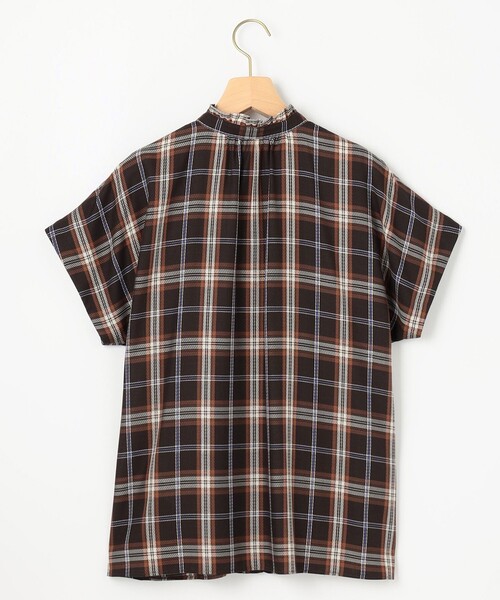 組曲（クミキョク）の「シアーツイルチェック フリルブラウス（シャツ/ブラウス・レディース・ネイビー系3/ブラウン系3・2/3）」の16枚目の写真