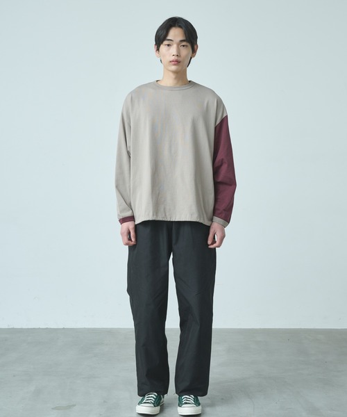Kelen(ケレン)の「「KELEN MENS/ケレン メンズ」バイカラースリーブフットボールTEE(Tシャツ/カットソー・メンズ・グレイッシュベージュ/ブラック/ネイビー・40/38/42)」の7枚目の写真