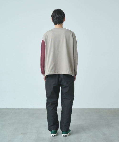 Kelen(ケレン)の「「KELEN MENS/ケレン メンズ」バイカラースリーブフットボールTEE(Tシャツ/カットソー・メンズ・グレイッシュベージュ/ブラック/ネイビー・40/38/42)」の8枚目の写真