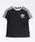 adidas�i�A�f�B�_�X�j�́uadidas �A�f�B�_�X W 3 STRIPE TEE(PINST) �V���[�g�X���[�u IX5505 BLACK�iT�V���c/�J�b�g�\�[�j�v�b�u���b�N