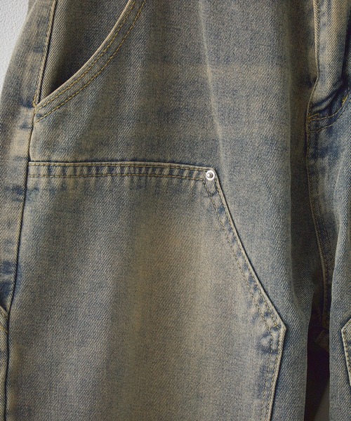 ALL RUNS（オールランズ）の「ヴィンテージ 加工 ペインターデニムパンツ ダブルニー 2026年春夏（デニムパンツ・メンズ・インディゴブルー・M/L/XL/S）」の4枚目の写真