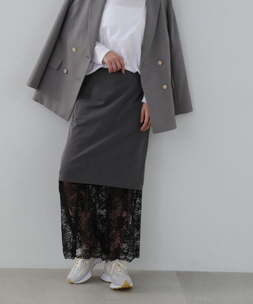 N.(N. Natural Beauty Basic)(エヌエヌナチュラルビューティーベーシック)の「◆レースレイヤードスカート(スカート・レディース・グレー・SMALL/MEDIUM)」の21枚目の写真
