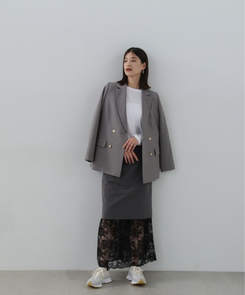 N.(N. Natural Beauty Basic)(エヌエヌナチュラルビューティーベーシック)の「◆レースレイヤードスカート(スカート・レディース・グレー・SMALL/MEDIUM)」の3枚目の写真