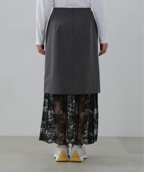 N.(N. Natural Beauty Basic)(エヌエヌナチュラルビューティーベーシック)の「◆レースレイヤードスカート(スカート・レディース・グレー・SMALL/MEDIUM)」の9枚目の写真