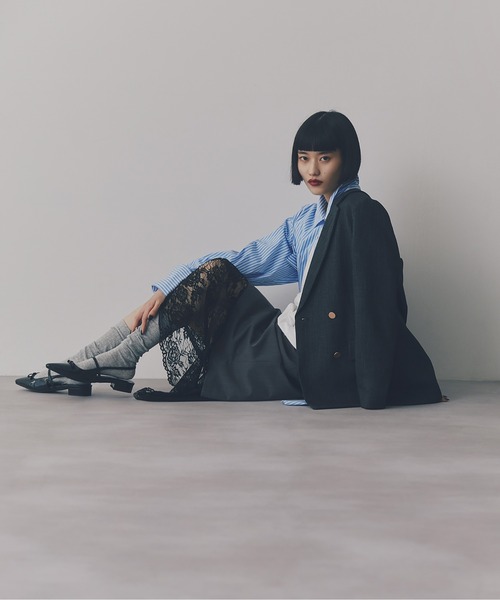 N.(N. Natural Beauty Basic)(エヌエヌナチュラルビューティーベーシック)の「◆レースレイヤードスカート(スカート・レディース・グレー・SMALL/MEDIUM)」の2枚目の写真