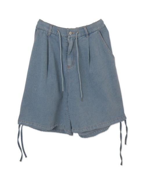 dispark（ディスパーク）の「DISPARK/ドロストワイドルーズハーフパンツ（デニムパンツ・レディース・ライトインディゴブルー/ブラック・FREE）」の22枚目の写真