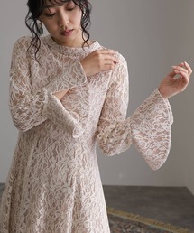 袖あり&ミモレ丈 同窓会 パーティー ドレス アシンメトリー お呼ばれ 結婚式 フォーマル オケージョンドレス 二次会 成人式