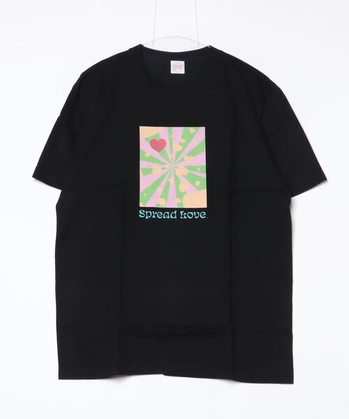 Mag.(マグ)の「【Spread Love】オリジナルプリント S/S T(Tシャツ/カットソー・レディース・ブラック/ホワイト・MEDIUM/LARGE)」の1枚目の写真