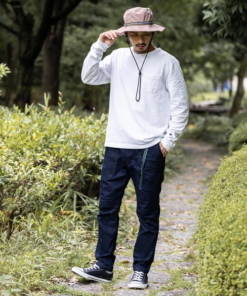 GERRY(ジェリー)の「GERRY ジェリー ストレッチデニム&チノキャンプクライミングパンツ(デニムパンツ・メンズ・サックスブルー/ネイビー/カーキ/ブラック/ブルー/ベージュ・S/L/M/LL)」の15枚目の写真