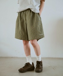 seersucker check shorts