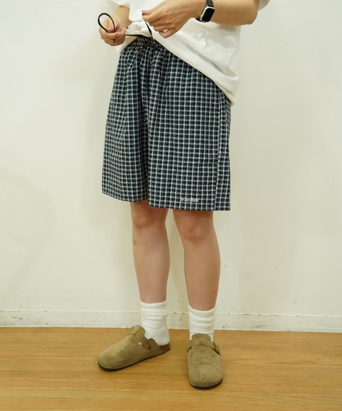 BROKEN BASE（ブロークンベース）の「seersucker check shorts（その他パンツ・メンズ・グリーン/ブラック/カーキ・LARGE/MEDIUM）」の22枚目の写真