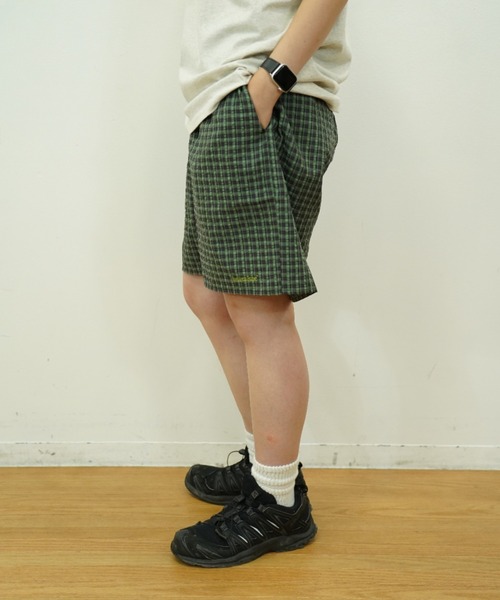 BROKEN BASE（ブロークンベース）の「seersucker check shorts（その他パンツ・メンズ・グリーン/ブラック/カーキ・LARGE/MEDIUM）」の17枚目の写真