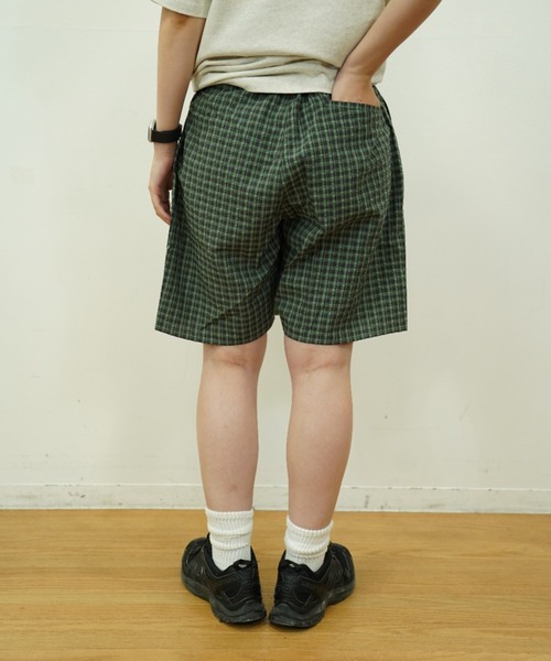 BROKEN BASE（ブロークンベース）の「seersucker check shorts（その他パンツ・メンズ・グリーン/ブラック/カーキ・LARGE/MEDIUM）」の18枚目の写真