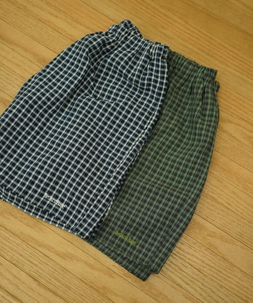 BROKEN BASE（ブロークンベース）の「seersucker check shorts（その他パンツ・メンズ・グリーン/ブラック/カーキ・LARGE/MEDIUM）」の11枚目の写真