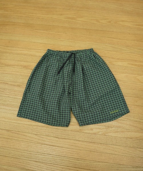 BROKEN BASE（ブロークンベース）の「seersucker check shorts（その他パンツ・メンズ・グリーン/ブラック/カーキ・LARGE/MEDIUM）」の5枚目の写真