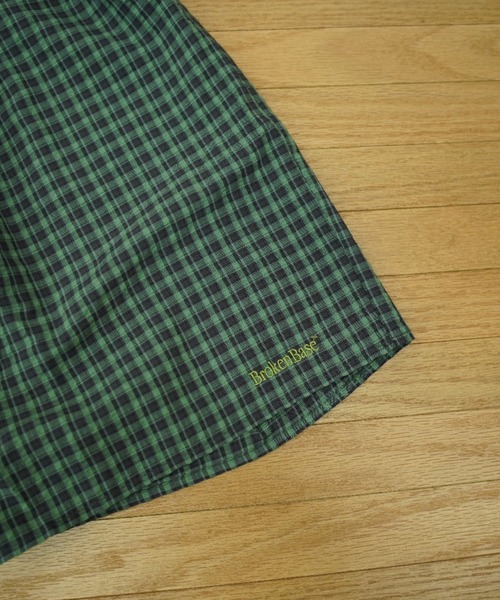 BROKEN BASE（ブロークンベース）の「seersucker check shorts（その他パンツ・メンズ・グリーン/ブラック/カーキ・LARGE/MEDIUM）」の9枚目の写真