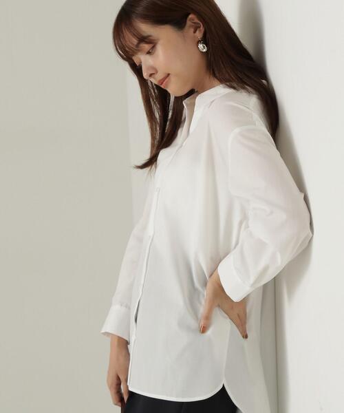 PROPORTION BODY DRESSING（プロポーションボディドレッシング）の「バックシャーリングシャツ / 1214210921（シャツ/ブラウス・レディース・ブルー系その他/ホワイト/ブルー・MEDIUM/SMALL）」の5枚目の写真