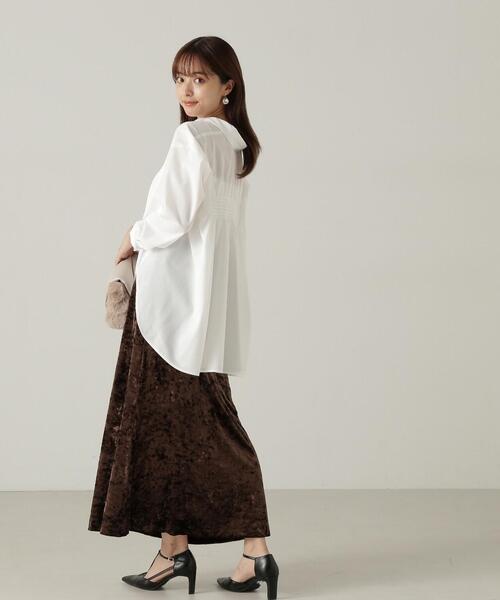 PROPORTION BODY DRESSING（プロポーションボディドレッシング）の「バックシャーリングシャツ / 1214210921（シャツ/ブラウス・レディース・ブルー系その他/ホワイト/ブルー・MEDIUM/SMALL）」の9枚目の写真